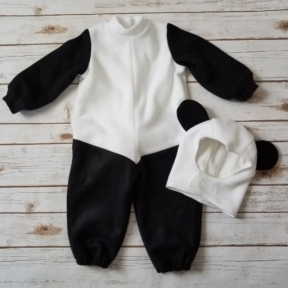 Panda Costume Onsie with Hat Baby 12-18 Mos